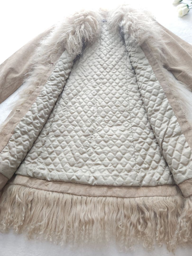 MaxMara MARINARINALDI 美品 高級ラムスキンファーコート