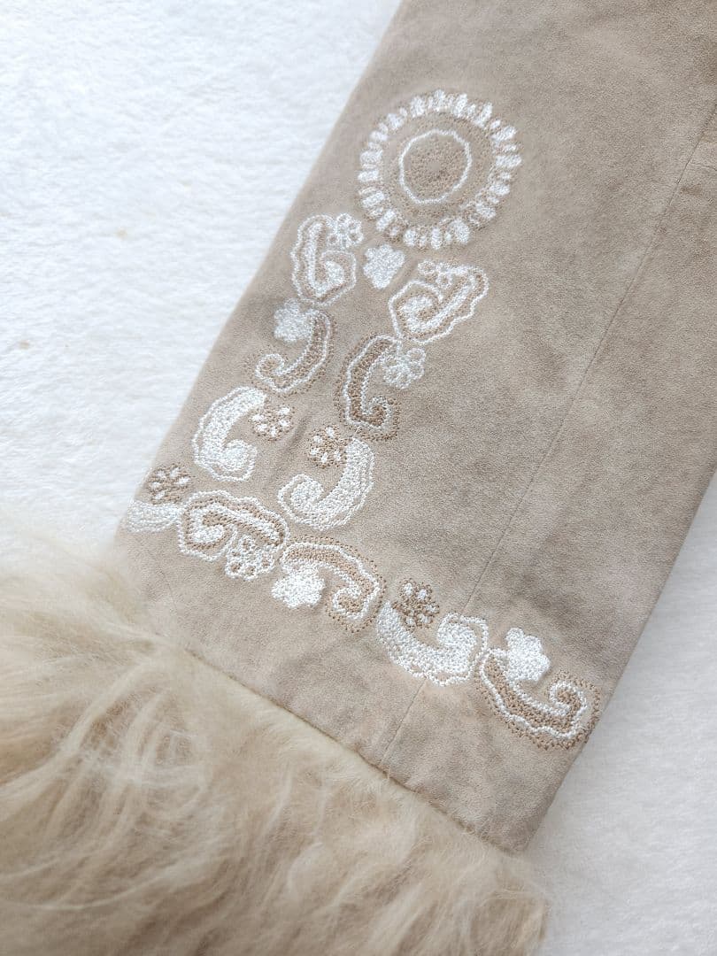 MaxMara MARINARINALDI 美品 高級ラムスキンファーコート