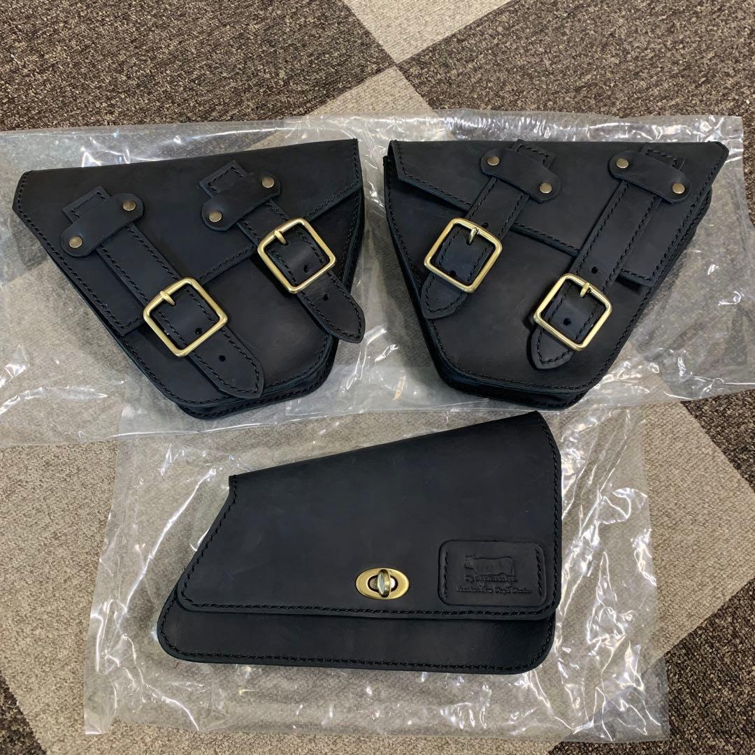 レブル250用　ストレイン製　本革サイドバッグ３点セット