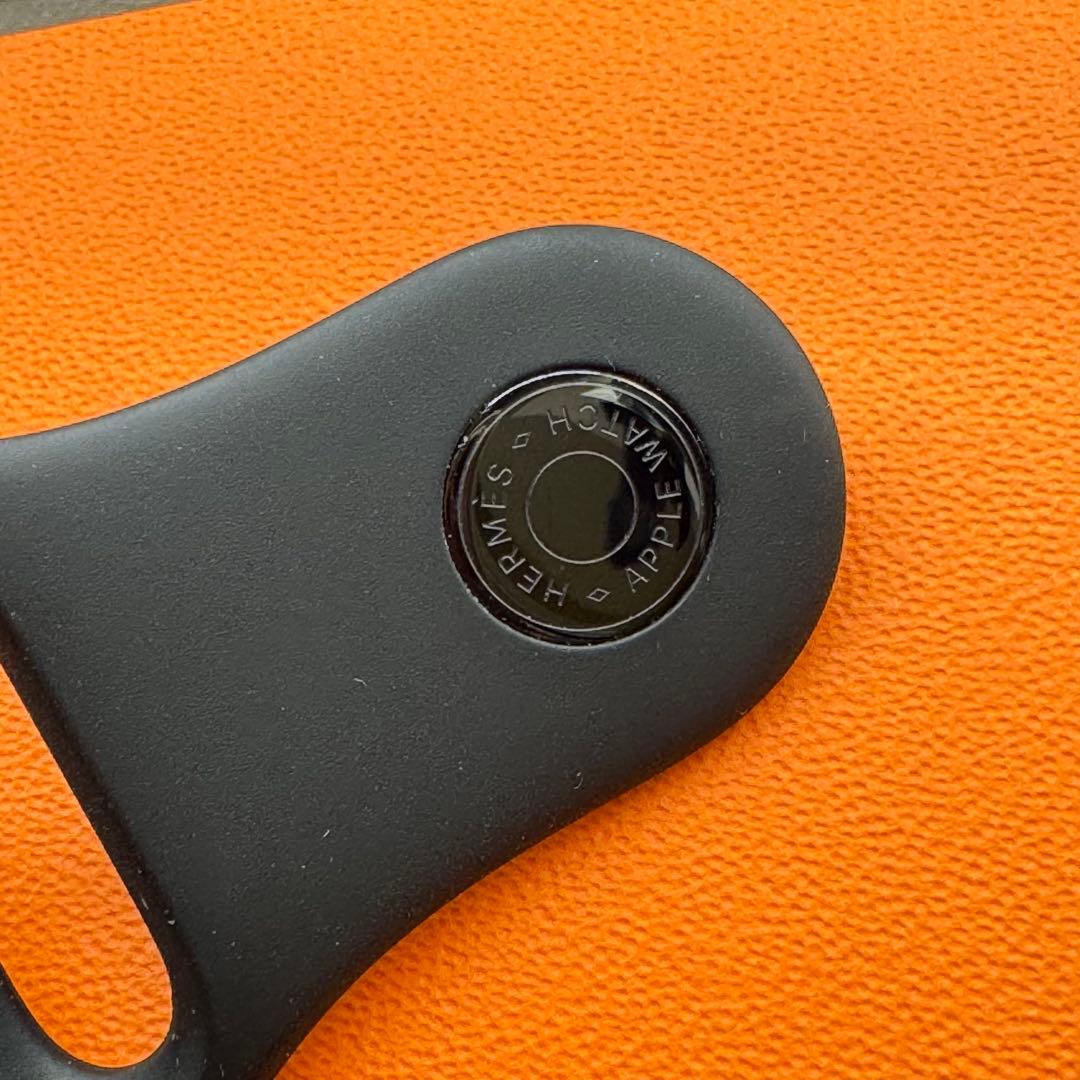 2812 Apple Watch エルメス　ブラック　ラバーバンド　スポーツ