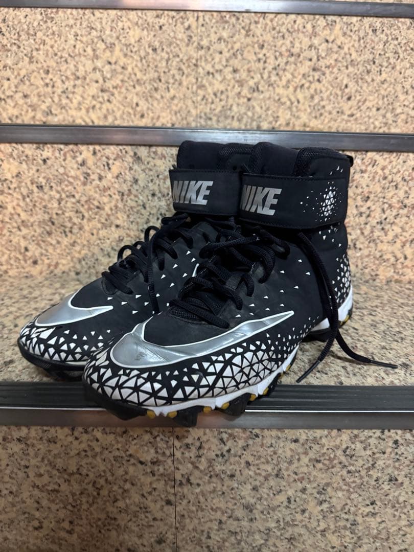 ☆*☆様 NIKE アメフト スパイク28 cm ハイカット ブラック/シルバー