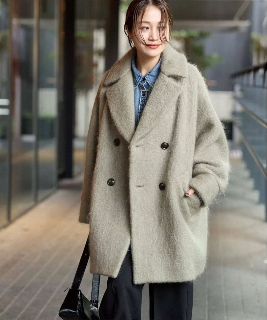 別注 TICCA ティッカ モヘヤ混テントコート シャギーテントコート