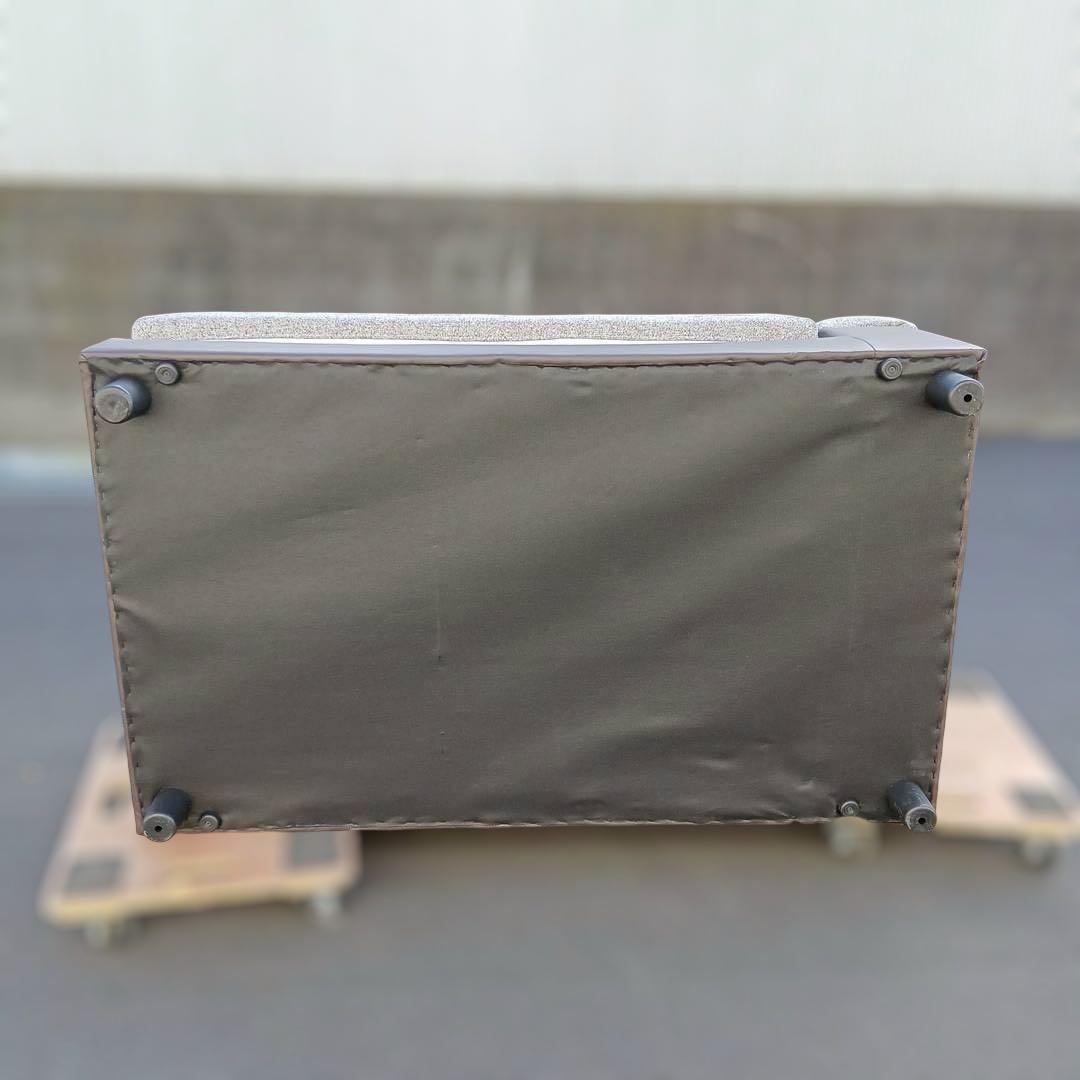 神奈川県引取希望 モダンデコ AQUA 3人掛けカウチソファ北欧 グレーブラウン