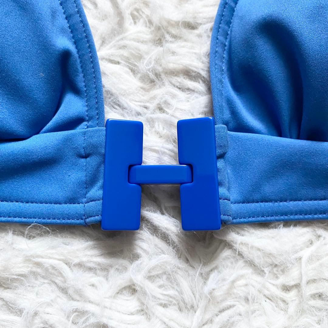 新品・未使用■エルメス　セリエデザイン　スイムウエア　水着　パッド付　青　36