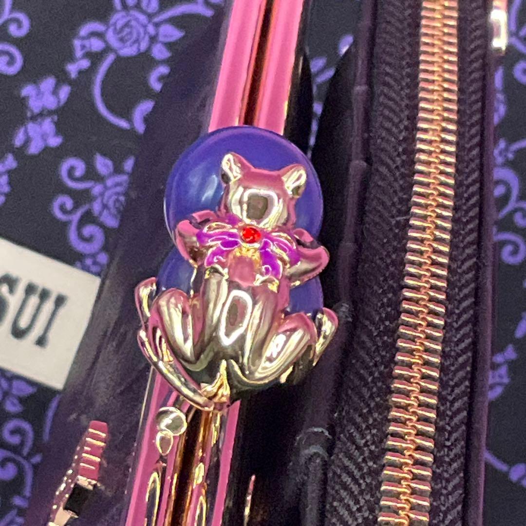 新品アナスイ財布★ANNASUI★猫がま口ねこ長財布