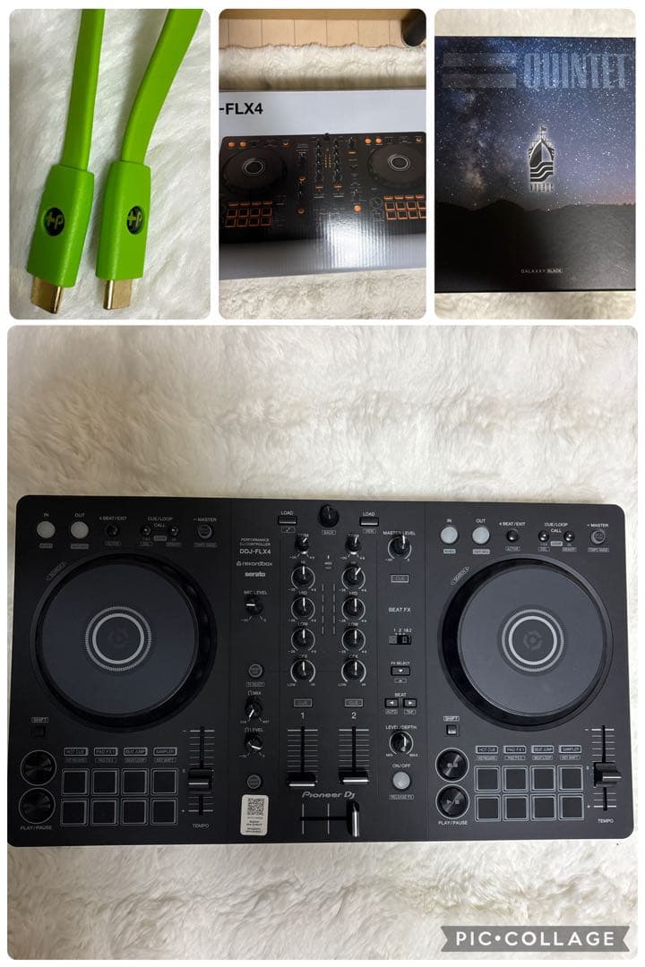 DDJ-FLX4 オヤイデUSBタイプCケーブル1mヘッドホン付き