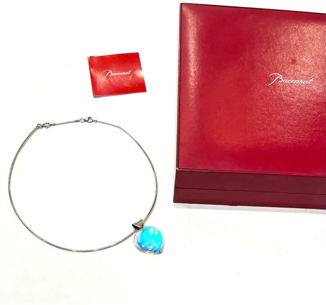 美品☆バカラ タリスマン イリゼ クリア ネックレス オメガチェーン