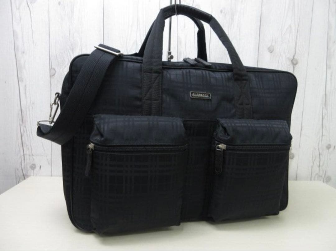 BURBERRY バーバリーゴルフ ボストンバッグ 2way ナイロン×レザー