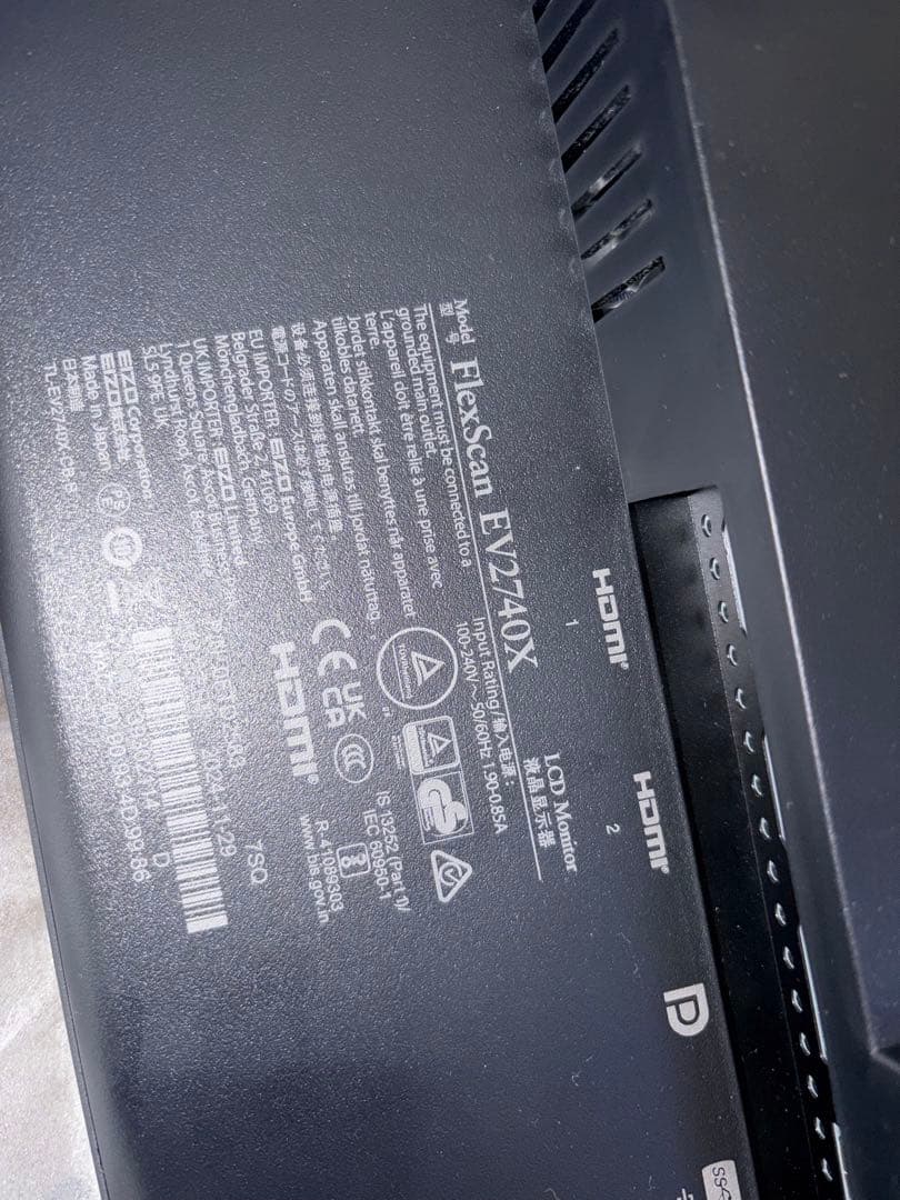 EIZO FlexScan EV2740X ※不具合あり※