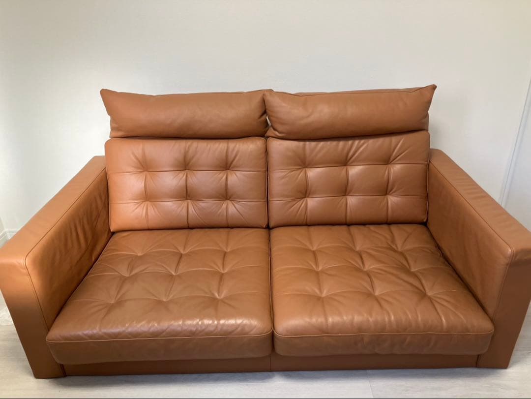 IKEA LANDSKRONA レザーソファ ヘッドレスト付き