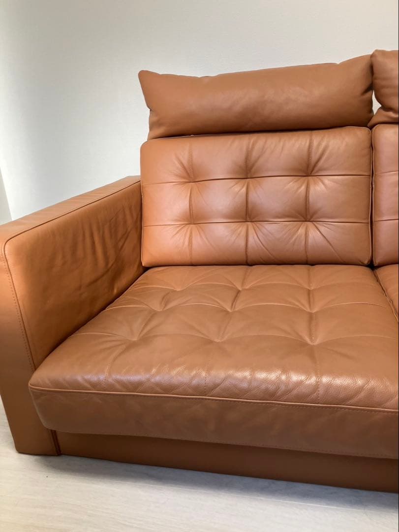 IKEA LANDSKRONA レザーソファ ヘッドレスト付き