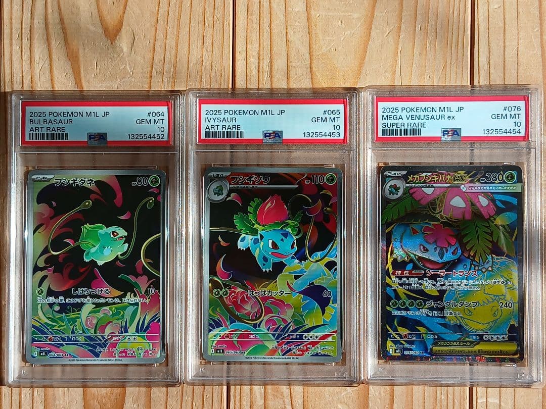 PSA10 3連番 メガフシギバナex SR フシギソウ フシギダネ