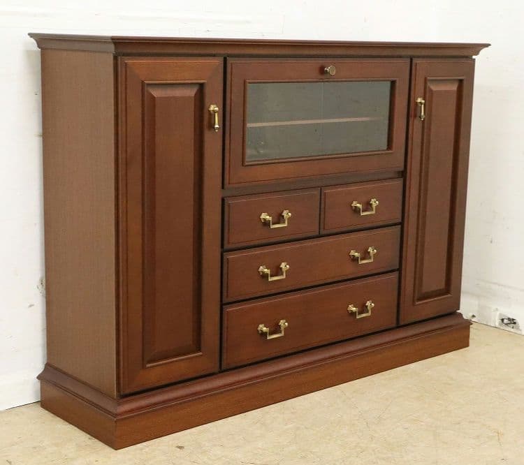 展示品！マルニ【地中海シリーズ】高級サイドボード118・照明付・飾り棚AVボード