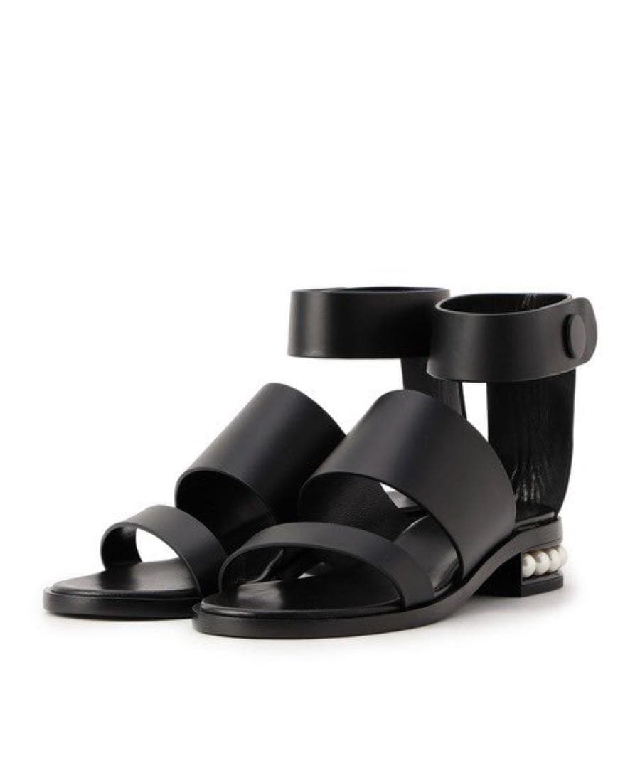 ニコラスカークウッド　パールソール　サンダル　黒　36