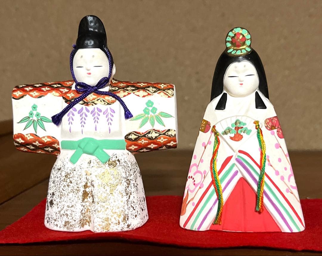 京の人形工房　豆雛　陶器　雛人形　立ち雛