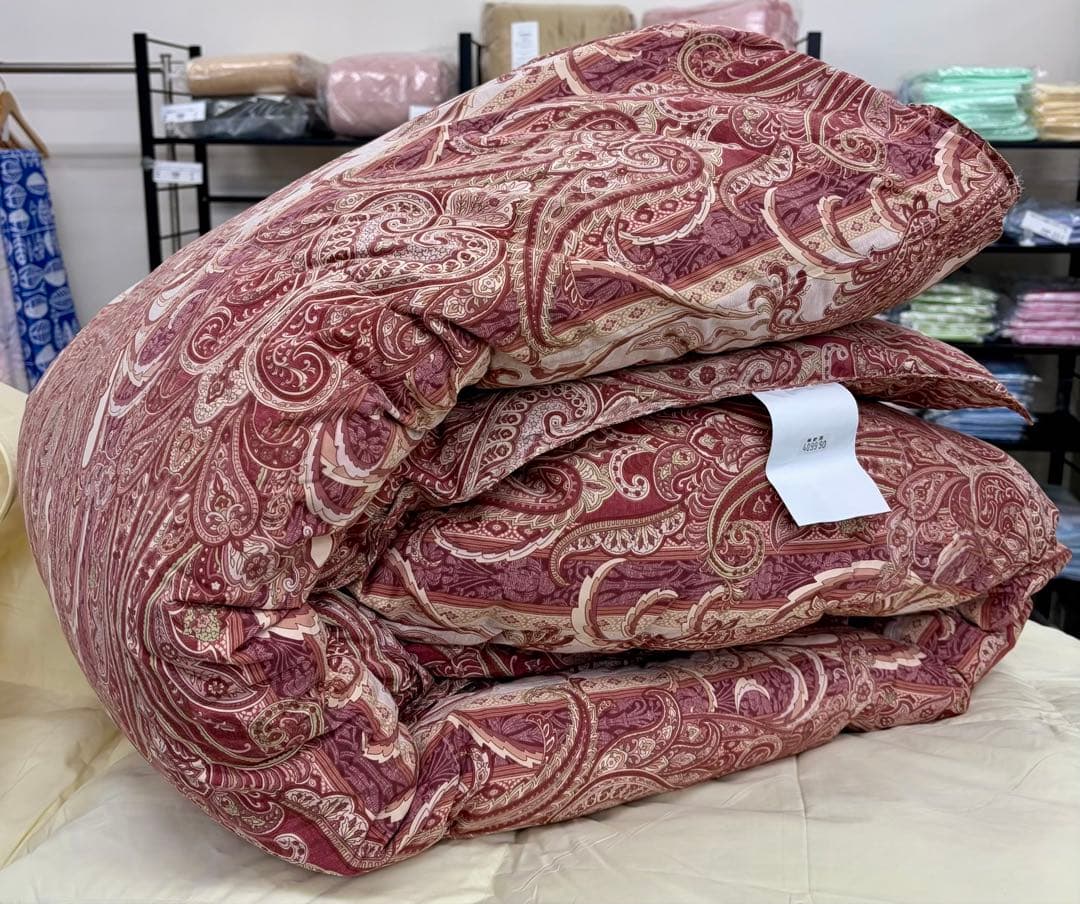 羽毛掛け布団　シングル　ピンク　抗菌防臭SEK加工、アレルG➕加工、収納バッグ付