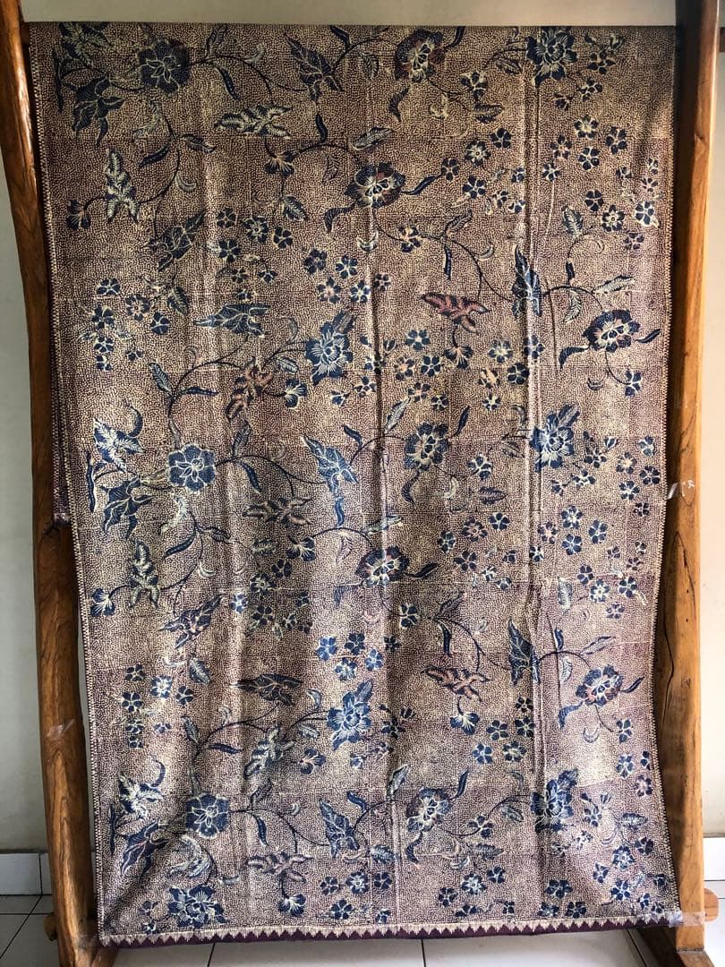 藍染めオールドバティック(8516)手描き&チャップ