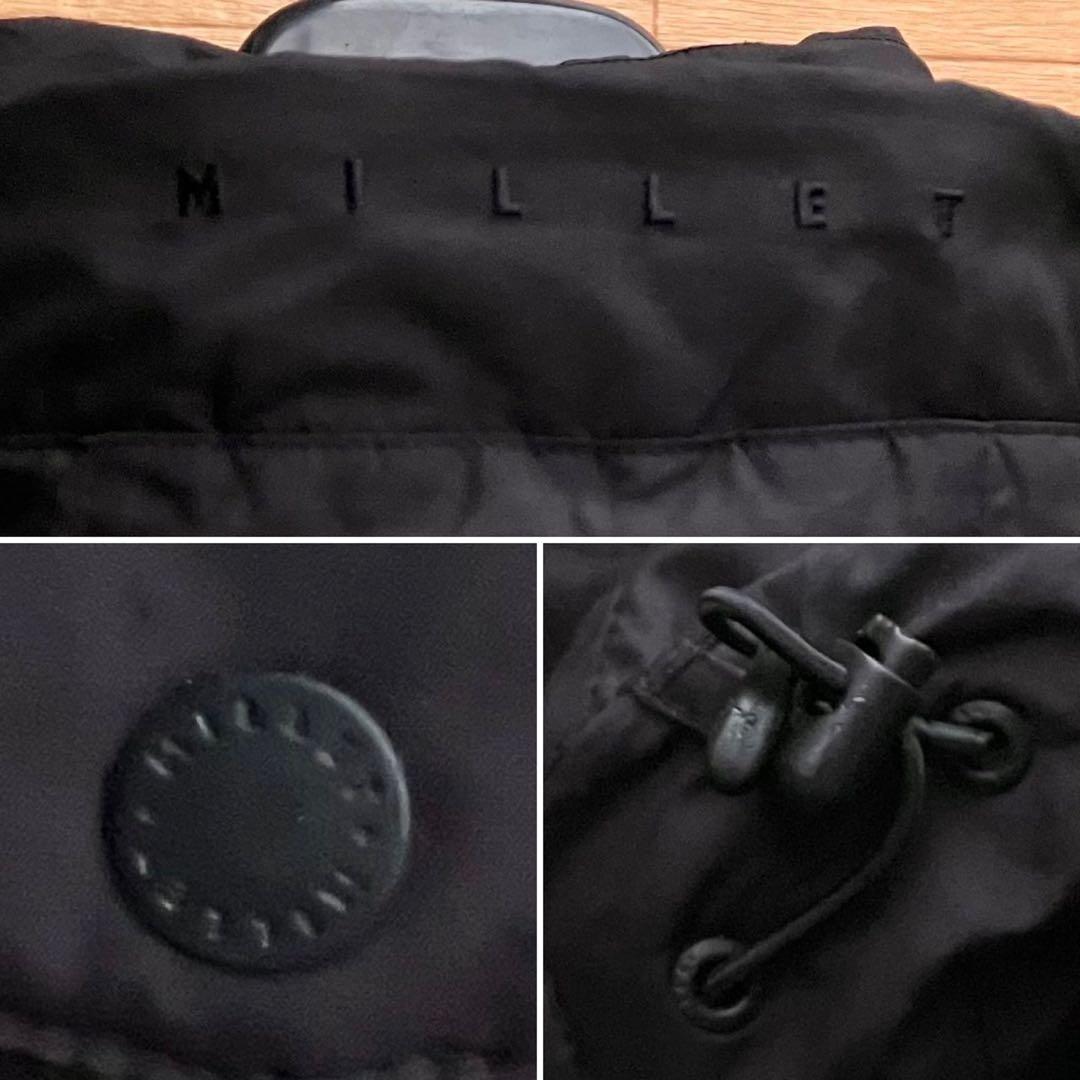 美品 L ミレー ダウンコート ロングダウンジャケット 黒 ダウン ベンチコート