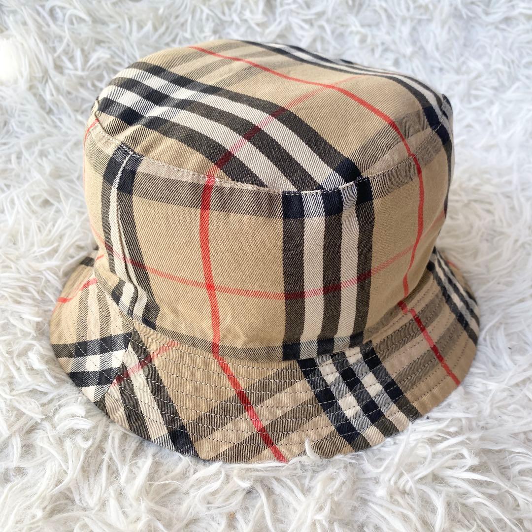 【sho_・美品】バーバリー リバーシブル バケットハット ノバチェック