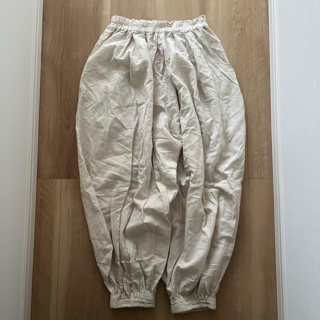 ヂェン先生の日常着 バルーンパンツ アイボリー フリーサイズ　オフホワイト