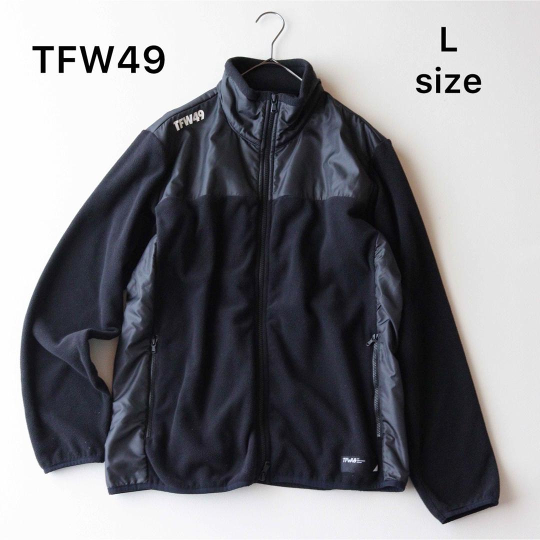 5394【美品】TFW49ジップアップジャケット 切り替えデザイン ブラック