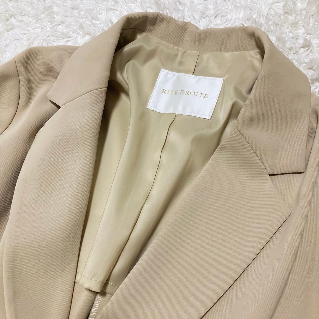 美品♡ リヴドロワ ツイルテーラードジャケット 金ボタン ダブル ベージュ F