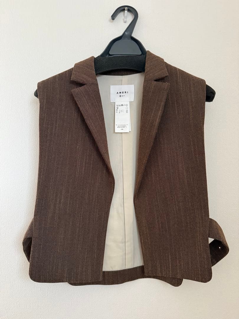 ジャケット・アウター CONVERTIBLE HERRINGBONE JACKET BROWN