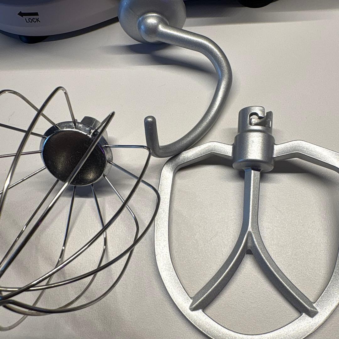 スタンドミキサー 3.5L+3.5L ダブルボウル 卓上ミキサー アイボリー