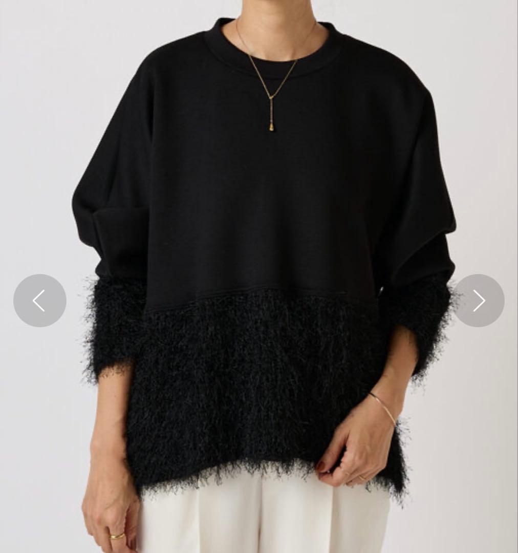 BEARDSLEY ビアズリーファンシーニットコンビトップス切替