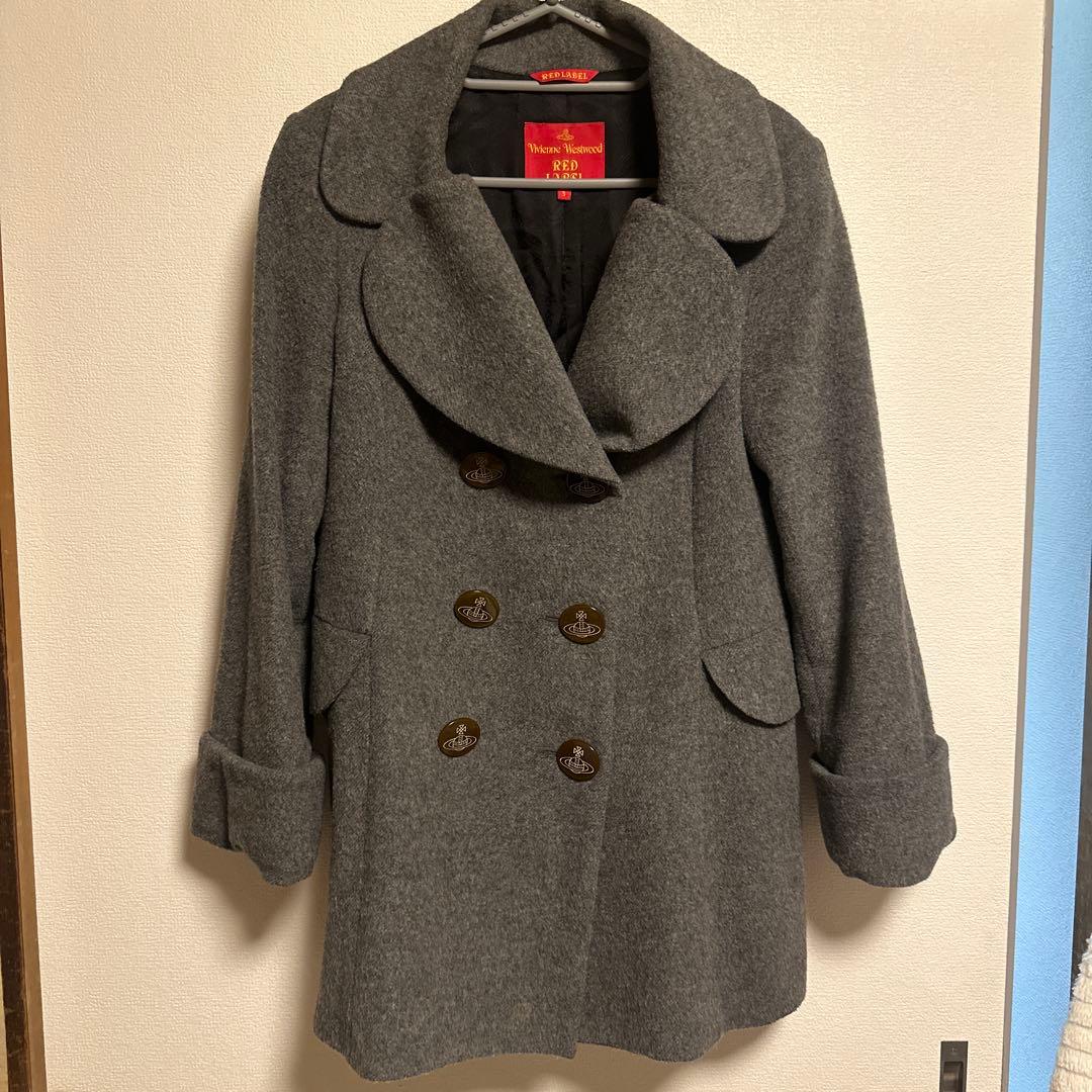 RED LABEL グレー ダブルブレスト ピーコート