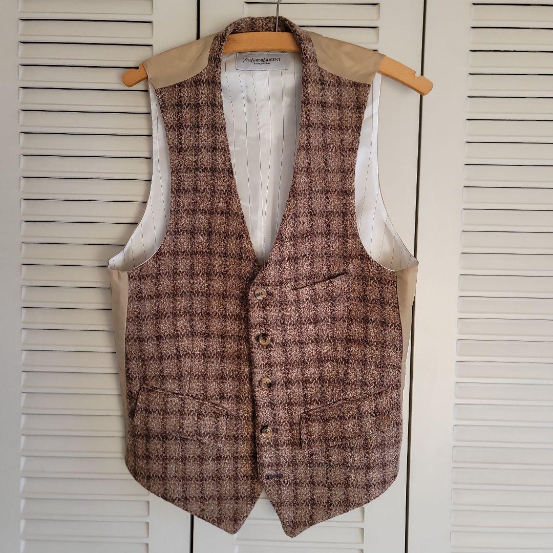 Yves Saint Laurent チェック柄ベスト