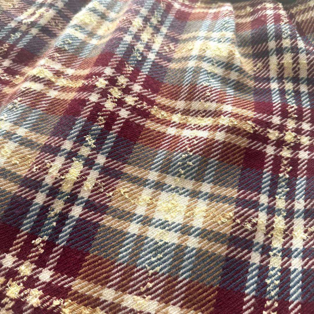 M'S GRACY エムズグレイシー　ワンピース　ベロア　リボン　チェック　切替