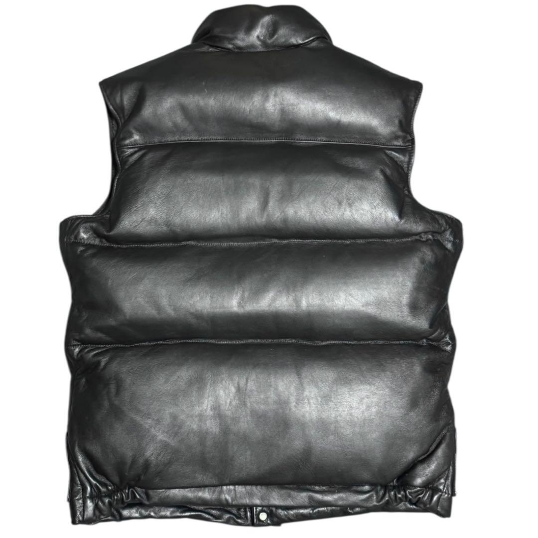 美品 Schott 米国製 204D 羊革 レザーダウンベスト ブラック L