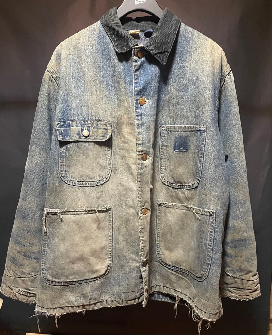 カーハート　チョアコート　デニム ボロ