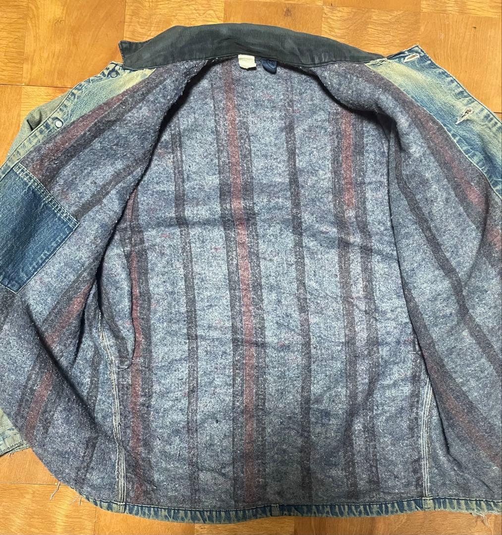 カーハート　チョアコート　デニム ボロ