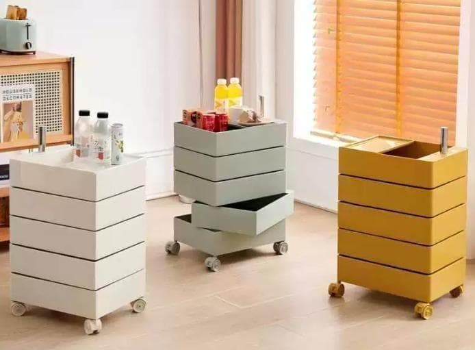 新品 5段 タワーチェスト 360度 引き出し ワゴン Y2K 韓国 インテリア