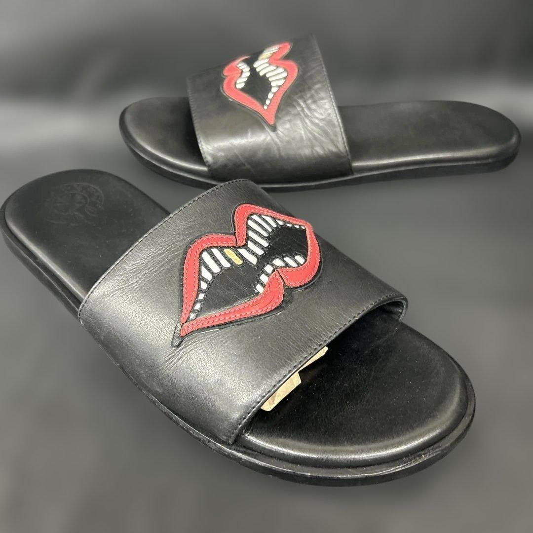 クロムハーツ　レザー　スライドサンダル　MATTY BOY ブラック　チョンバー