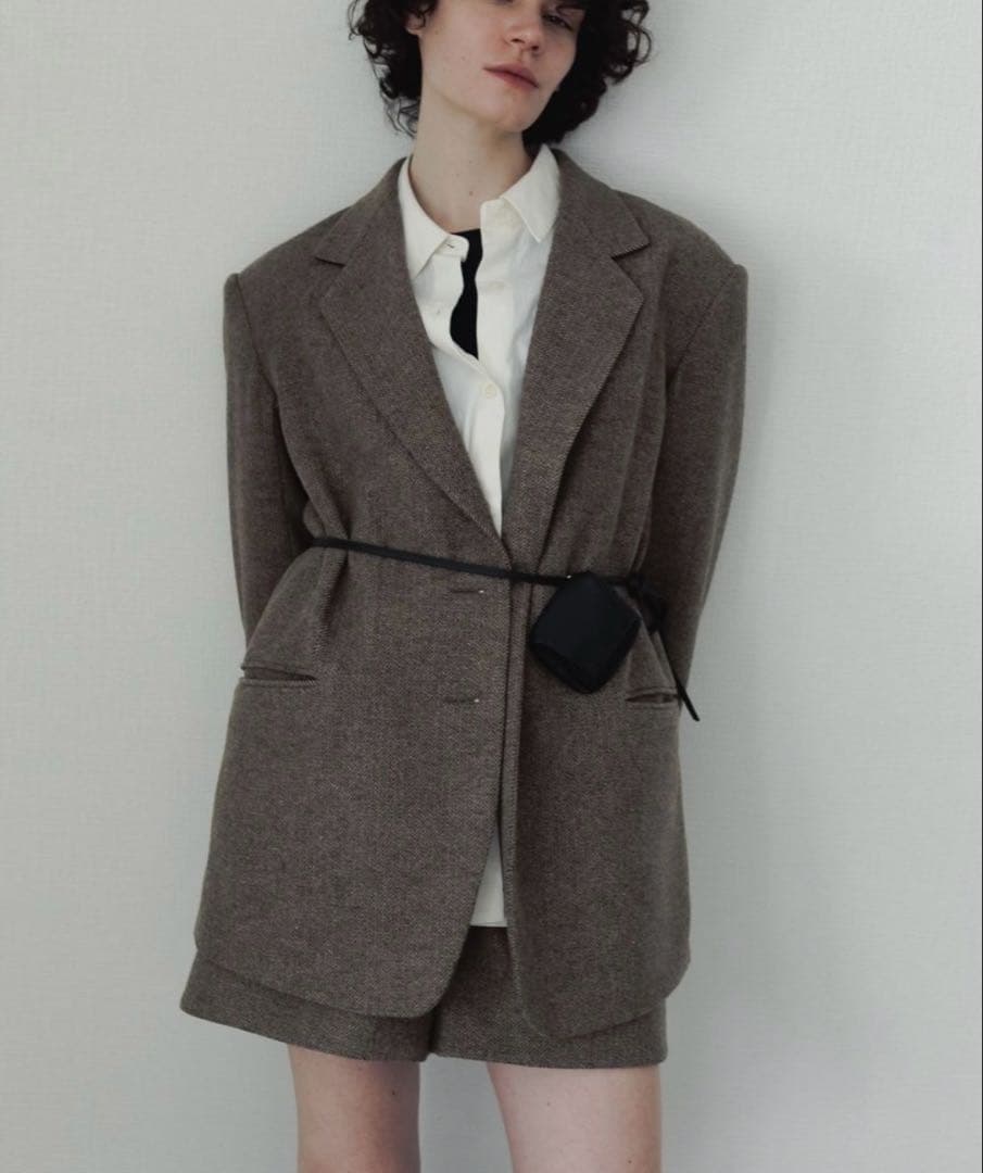 【新品タグ付き】Anuke Herringbone Wool Jacket