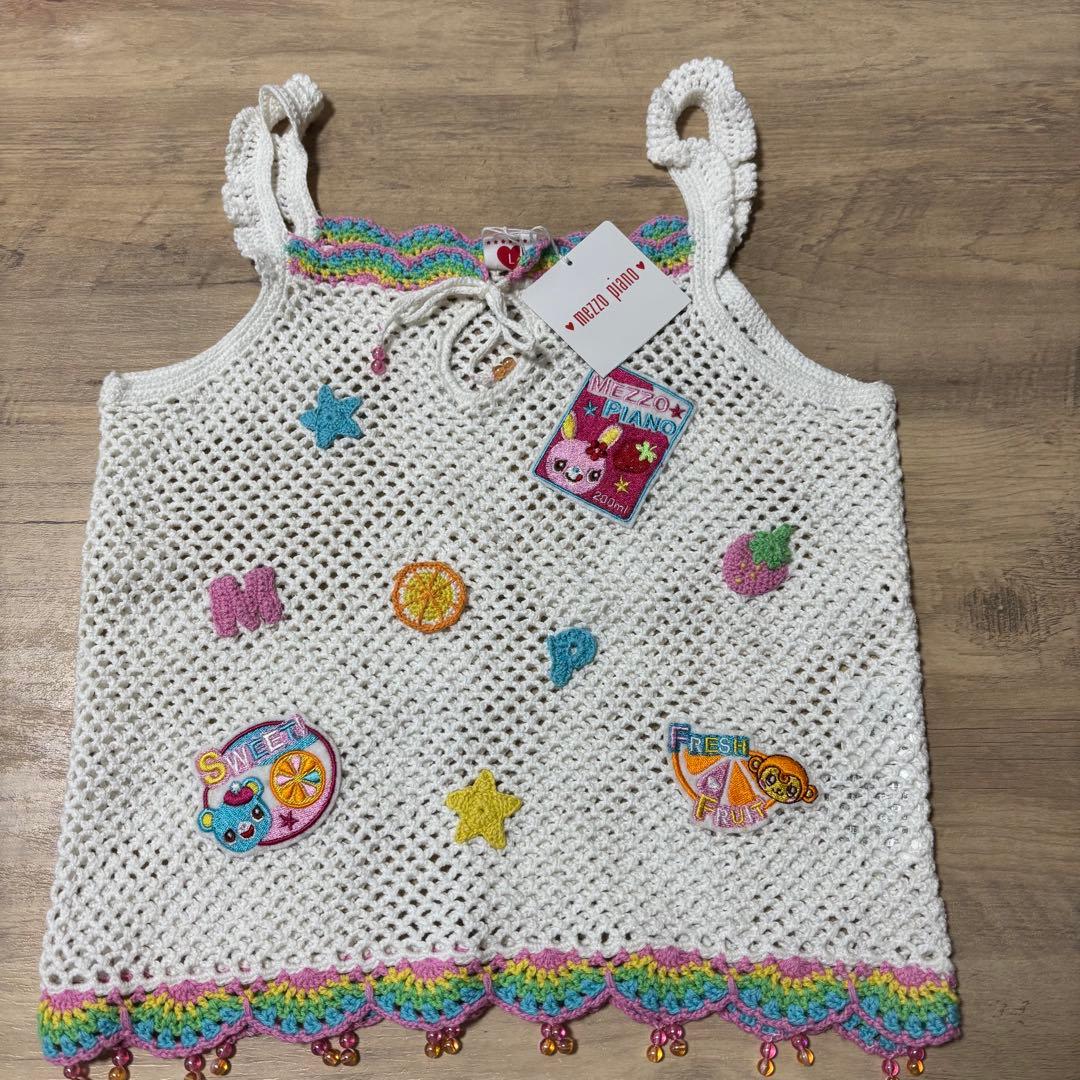 〘 新品タグ付き〙MEZZO PIANO カギ編み キャミソール Lサイズ