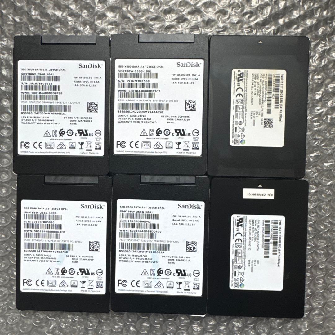 SSD 2.5インチ 256GB 6個セット！