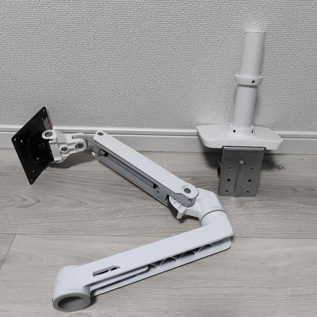 エルゴトロン ホワイト モニターアーム VESA対応 クランプマウント