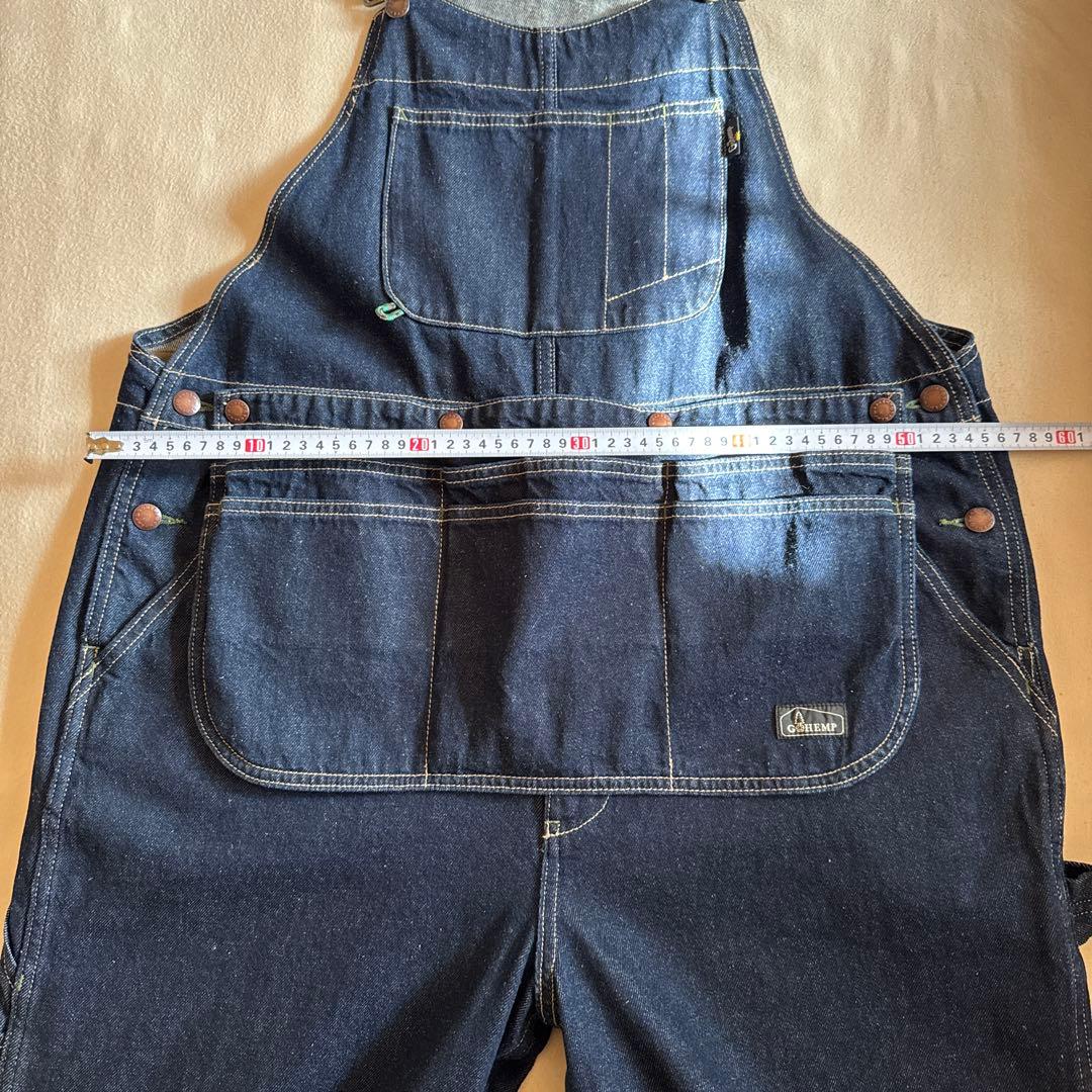 GOHEMP ダークブルー デニムオーバーオール