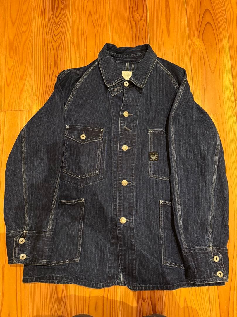 POST O'ALLS エンジニアジャケット ヘリンボーンデニム　インディゴ