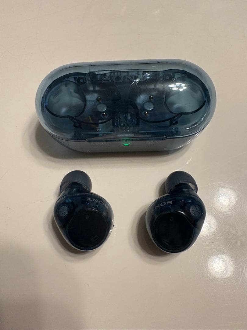 ア*ン様 美品 SONY ソニー WF-C710N グラスブルー ワイヤレスイヤ