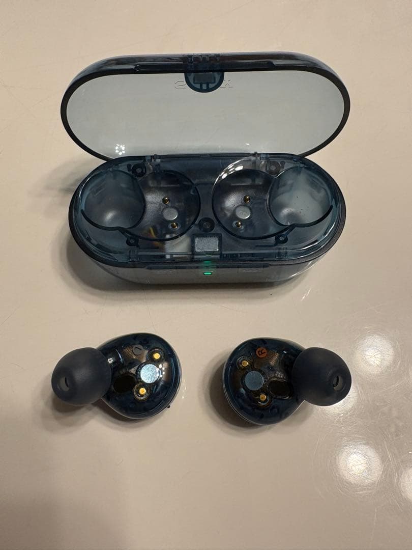 ア*ン様 美品 SONY ソニー WF-C710N グラスブルー ワイヤレスイヤ