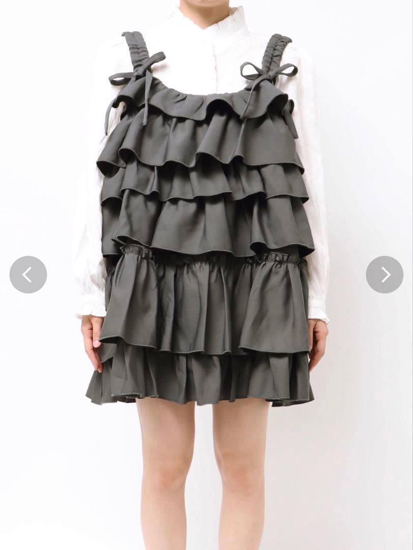 merry jenny ホイップクリームミニワンピース　グレー