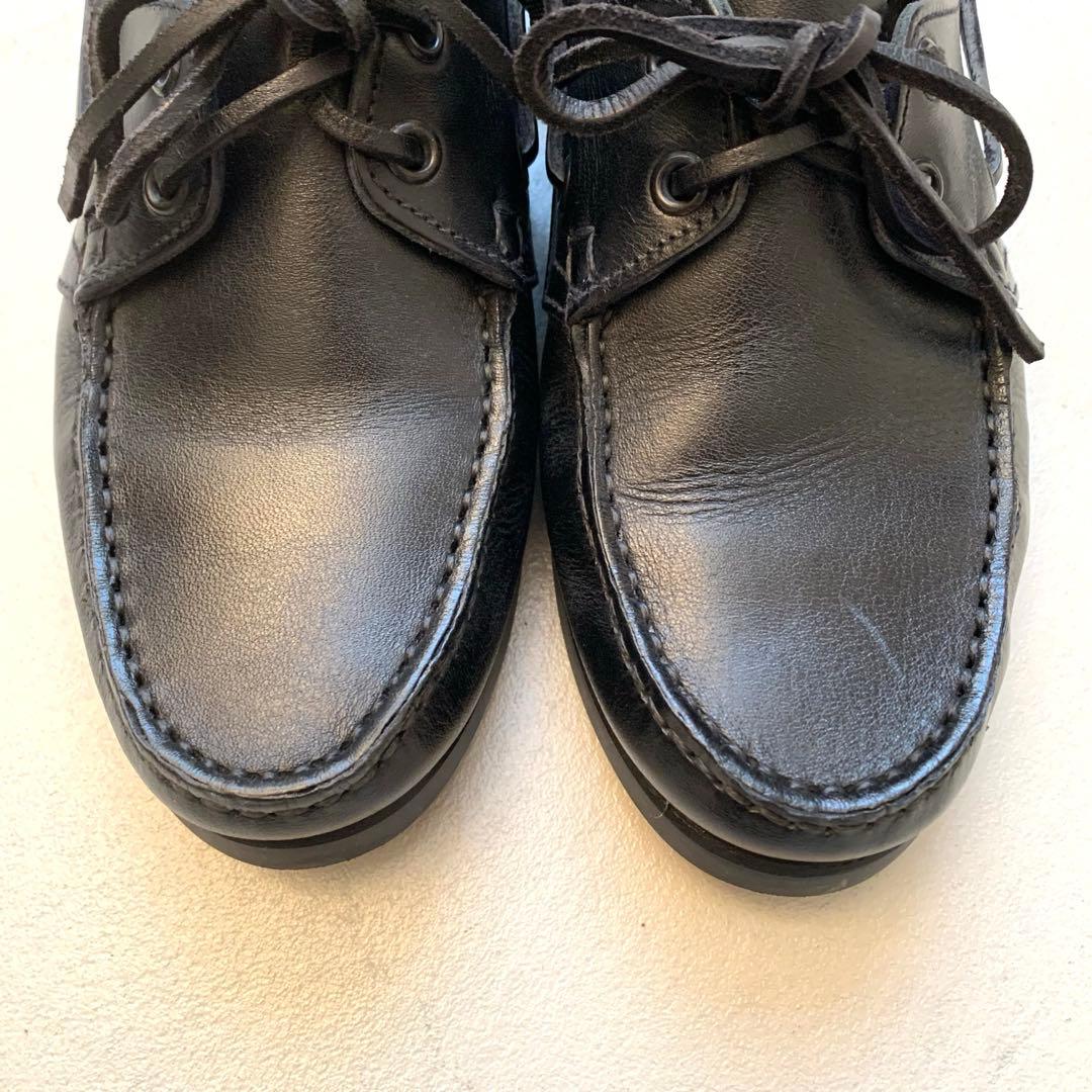 【美品】Paraboot/パラブーツ　BARTH バース デッキシューズ　黒