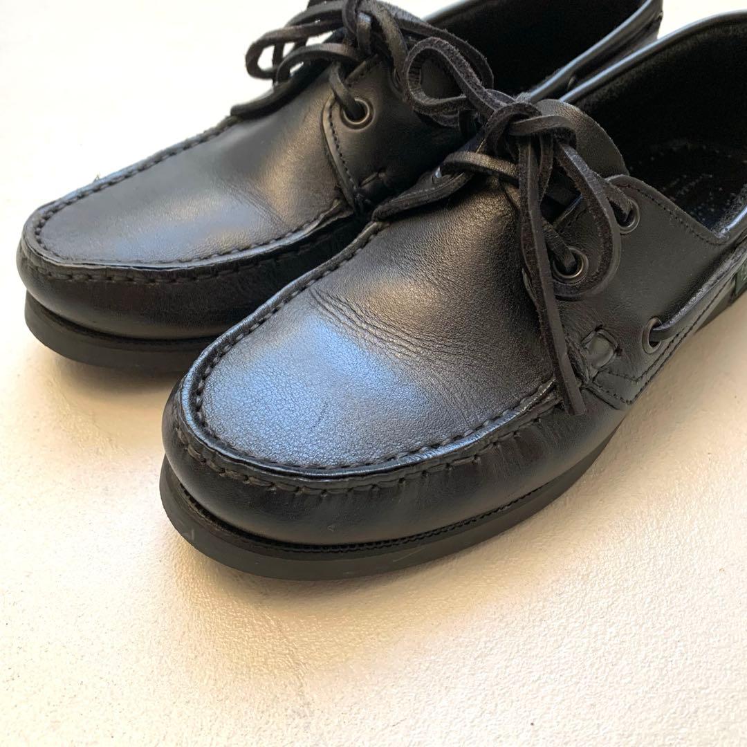 【美品】Paraboot/パラブーツ　BARTH バース デッキシューズ　黒