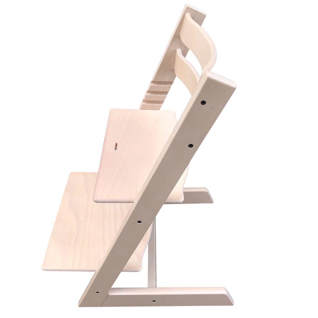 【組み立てたまま発送】美品! ストッケ トリップトラップ ホワイトウォッシュ