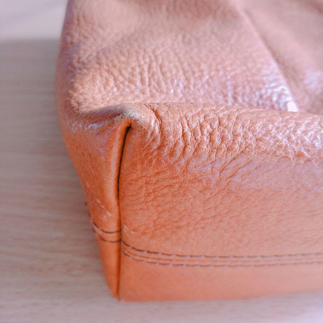セール！！美品ゲンテン　レザー　ハンドバッグ　ブラウン